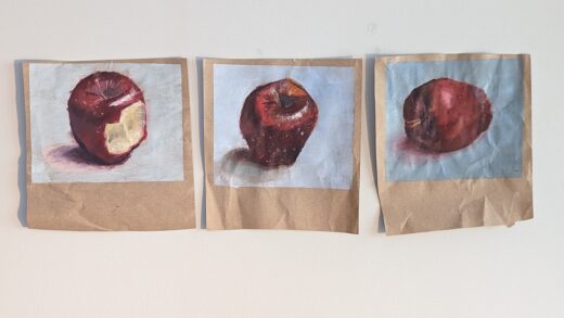 apples (oils on craft paper)