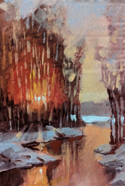 Master study of Chris Skorupsky paining (oil on cardboard)