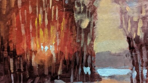 Master study of Chris Skorupsky paining (oil on cardboard)