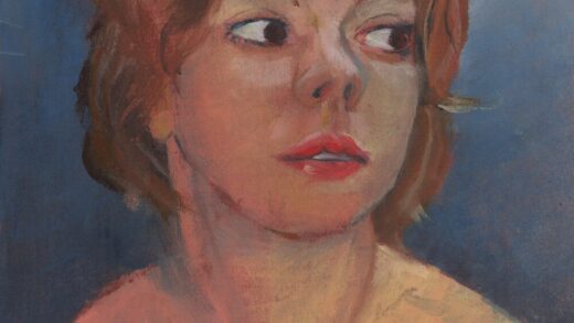 Portrait (oil on paper)