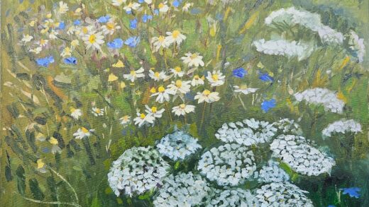 Łąka, olej na płótnie, 60x80cm