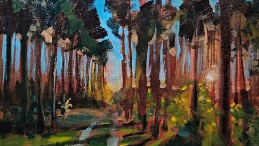 Leśna ścieżka (olej na płótnie, 30x40cm)