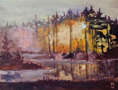 Słoneczny poranek (olej na płótnie, 30x40cm)