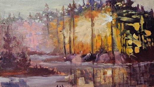 Słoneczny poranek (olej na płótnie, 30x40cm)